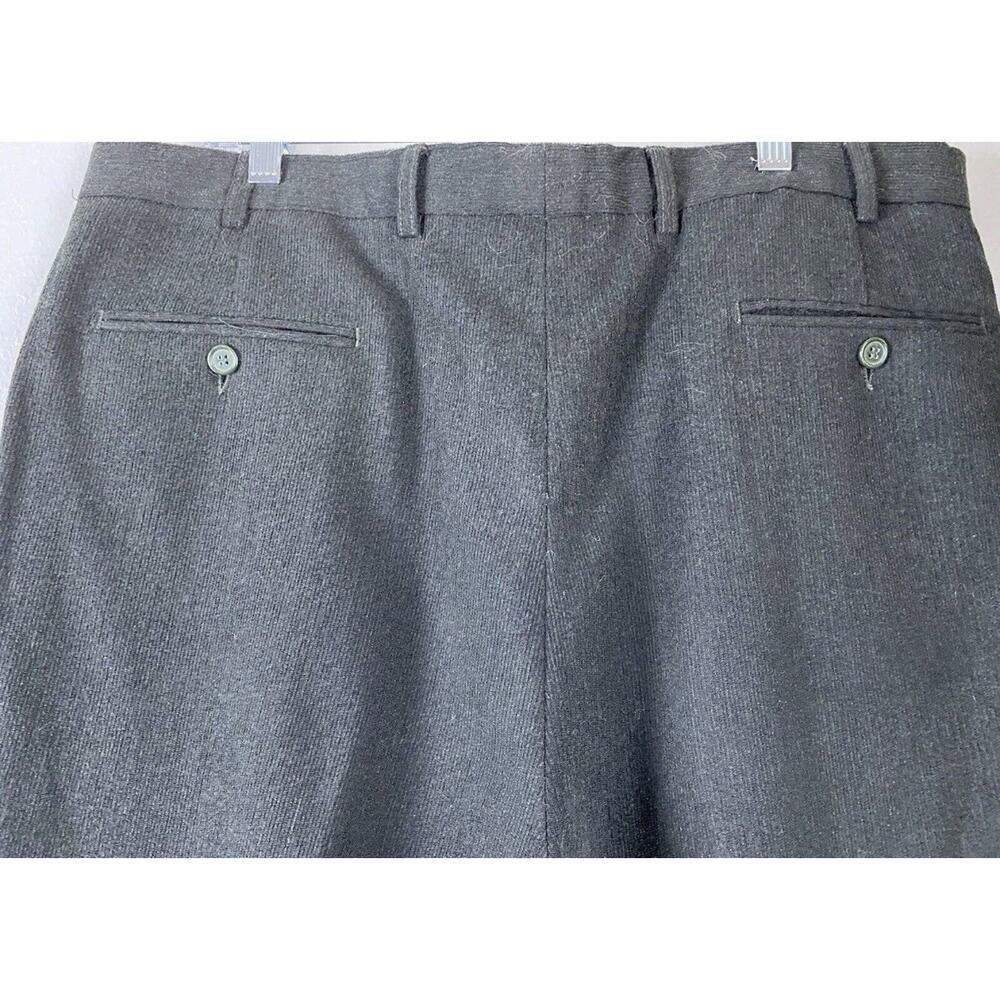 Luxury Gray Italian Wool Blend Trousers Straight Leg Minimalist 38 - Picture 3 of 12